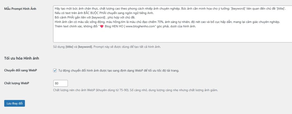 Chỉnh được Prompt hình ảnh riếng, Lấy Shorrt Liên quuan đến title nọi dung