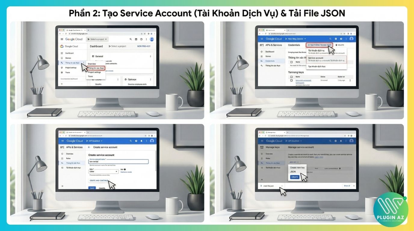 Hướng dẫn tạo API Google Sheet tạo file Json và cách share quyền google sheets